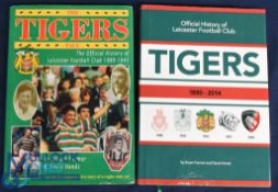 Leicester RFC Rugby Histories (3): Lovely pair of large, comprehensive Farmer & Hands hardbacks,