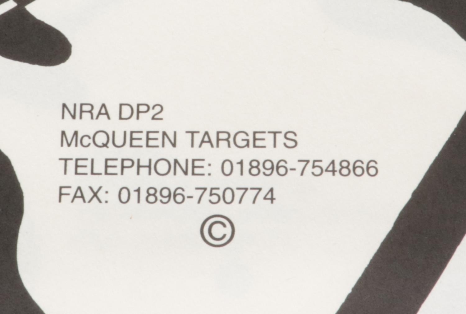 A very large quantity of McQueen target sheets; NRA DP1 and NRA DP2.