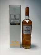 A bottle of The Macallan Amber Highland Single Malt Scotch Whisky, ‘Exclusively matured in sherry