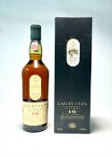 A bottle of Lagavulin Islay Single Malt Scotch Whisky (Lagavulin Distillery est. 1816), aged 16