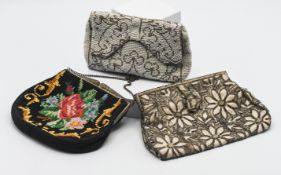 Three vintage purses.
