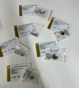 A collection of silver and tanzanite earrings, all with certificate of authenticity.