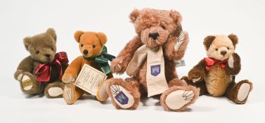 Collection of Four Bears; Two Merry Thought Bears and Two Deans Bears 'Hunter' and 'Howard' 35cm