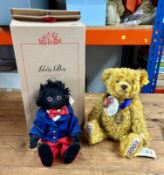 A Steiff 2000 bear 30cm and one 30cm Steiff 1952 -2002 Golden Jubilee bear.