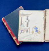 Two loosely bound Chinese albums, 19th/20th century, ink and watercolour on paper One with 200