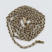 A 9ct gold belcher chain, length 92cm, approx. weight 27.9g