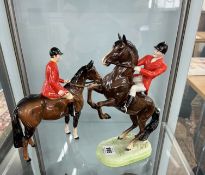 Beswick, two Huntsman groups including model 868 (2) tallest 24cm