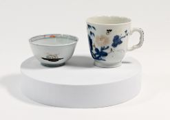 A Chinese Imari tea bowl, 18th century, circa 1750, decorated with a pine tree, 7.2cm; together with