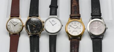 Five various wristwatches including Sekonda, Waltham and Accurist