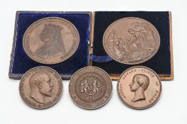 FIVE HISTORIC MEDALLIONS - AUSTRALIA, Centennial International Exhibition, Melbourne, 1888, a bronze