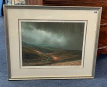 Moorland Scene, signed edition print, 48cm x 50cm, framed and glazed, overall size 60cm x 70cm