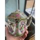 An Oriental porcelain Cantonese small teapot together with a box and cover and a pierced cylindrical - Image 2 of 3
