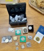 A general collection of coins to include six pences, half pennys etc.