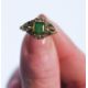 An emerald and diamond ring set in 18ct yellow gold with centre emerald (6mm x 5.5mm) with cut - Image 3 of 3