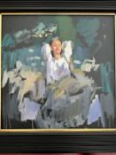 Robert Lenkiewicz (1941-2002) 'Anna at the House, Lower Compton' oil on canvas, inscribed to the