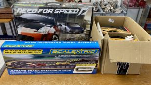 A collection of items including Scalextric ‘Need for Speed’ Nissan 350z v Lamborghini Gallardo,