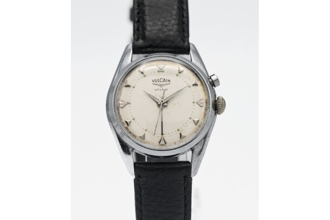 A Vulcain gents wristwatch, 'cricket' with an alarm movement, stainless steel