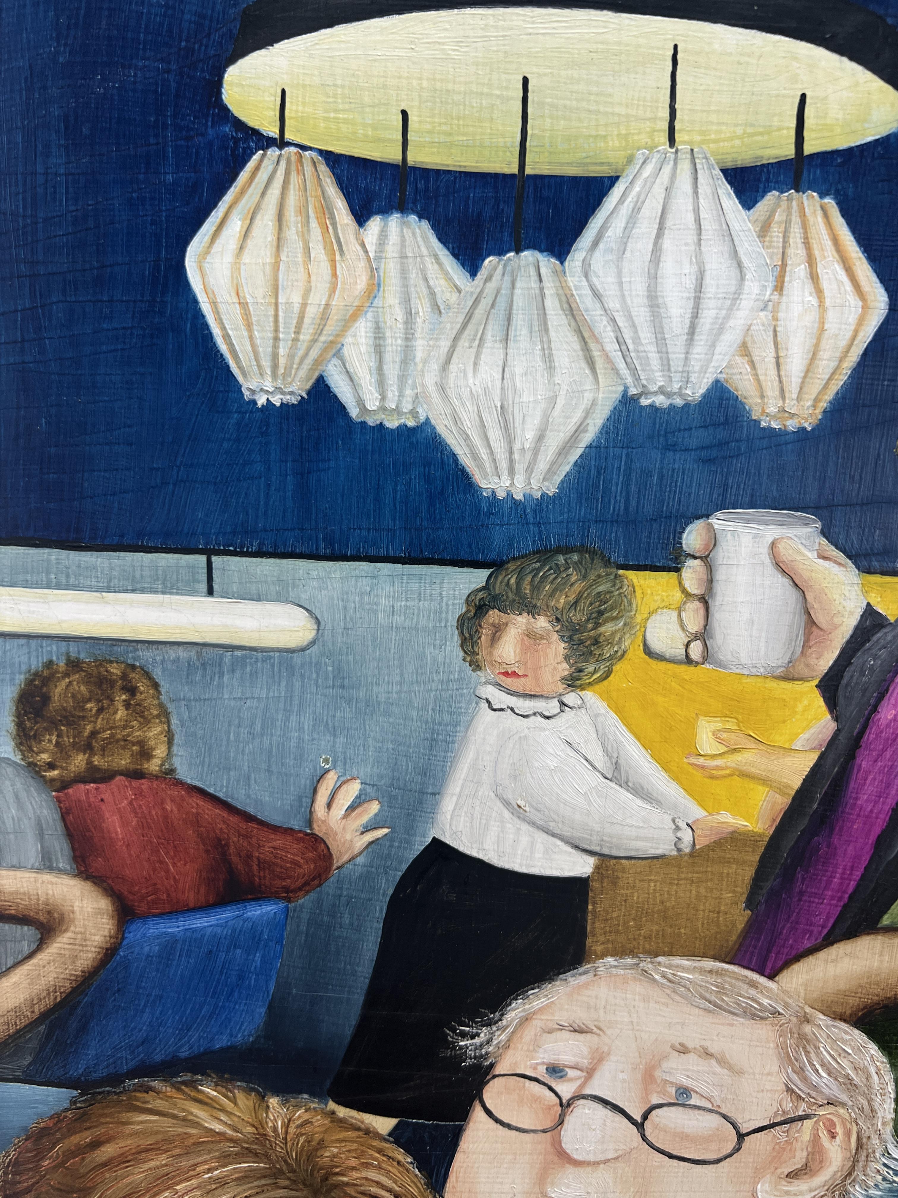 Beryl Cook (1926-2008), an original oil on board titled 'Bingo', signed. 51cm x 30cm, Overall size - Image 6 of 16