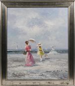A 20th century oil on board impressionist style signed Mare Charles, Size 61cm x 50cm