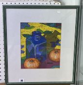Karen Pawley, 'Still Life with Decanter' 24 x 29cm, signed pastel, framed and glazed Karen Pawley is