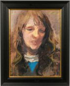 Robert Lenkiewicz (1941-2002) oil on board 'Mouse' with abstract art painting on reverse, 44cm x