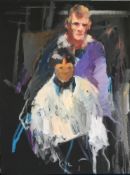 Robert Lenkiewicz (1941-2002) oil on canvas 'Father and Son', Project 20, unframed, 122cm x 91cm,