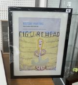 Rose Wylie Figurehead Poster commemorating her Plymouth exhibition at Plymouth College of Art and