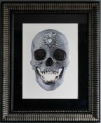 Damien Hirst, 'For the Love of God on White' edition number (from other criteria) 32/1000, silk