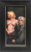 Robert Lenkiewicz (1941-2002) oil on canvas - 'Study, Paula with the Painter', signed twice and