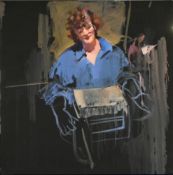 Robert Lenkiewicz (1941-2002) oil on canvas 'Linda Gilroy M.P.' Project 20, unframed 122cm x