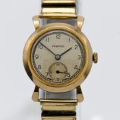 Peerex, a gents 9ct gold wristwatch on expanding strap.