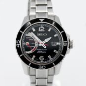 Seiko, a gents Sport Ura Kinetic Direct Drive steel wristwatch, box and papers