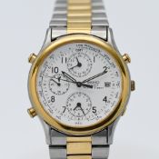 Seiko, a gents 'World Timer' quartz date wristwatch.