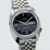 Sicura, a gents stainless steel Incabloc date automatic wristwatch, with initial 'S' etched into