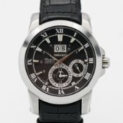 Seiko, a gents steel Premier Kinetic perpetual calendar, box and papers
