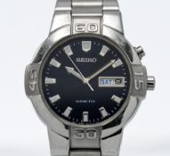 Seiko, a gents 'Kinetic' date wristwatch.