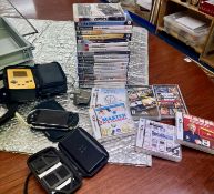 A collection of video games and console devices, to include a 'Nintendo Game Boy' with six games,