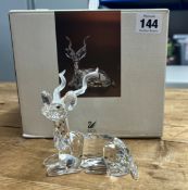 Swarovski Crystal Glass, Annual Edition 1994 Inspiration Africa - The Kudu, boxed.