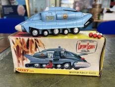 Dinky Captain Scarlett Spectrum Pursuit Vehicle, model 104, boxed, with 3 rockets.