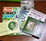 A collection of cricket interest and memorabilia, to include a signed postcard from Derek Underwood,