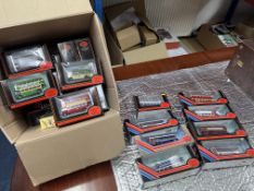 A collection of diecast automobiles and locomotives, makes by Lledo, Matchbox, Corgi, Gilbow, etc.