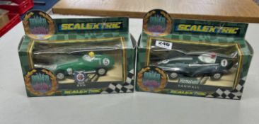 Scalextric, two models Vanwall and BRM, boxed.