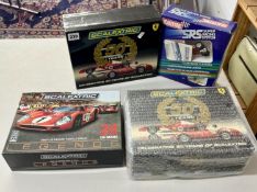 Two models of Scalextric limited edition classic collection, Le Mains triple pack set, and SRS