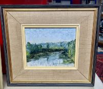 Mary Mowll, a group of four signed oil paintings, framed, the largest at 17.5cm x 21.5cm, 35.2cm x