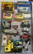 A collection diecast automobile models, makes by Corgi, Matchbox, Dinky, Polistil, etc. To