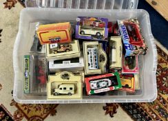 A large collection of car models and replicas, makes by 'Oxford', 'Lledo', 'Matchbox', 'Maisto', '