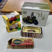 Startex Clockwork Alpine car, boxed, together with Xonex motorcycle, Paul Smith limited edition