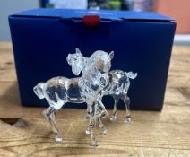 Swarovski Crystal Glass, 'Horses' figurine. Boxed.