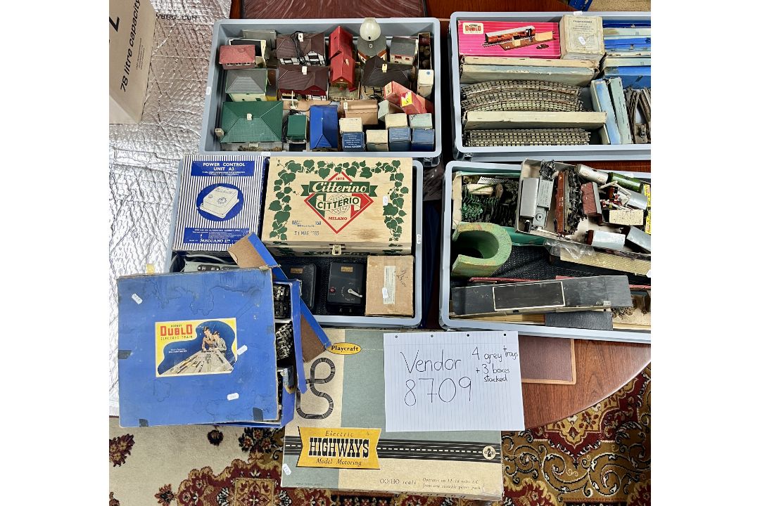 Hornby Dublo Model Railway plus Playcraft Electric Highways Model Motoring Set No. 2. Many parts - Image 1 of 2