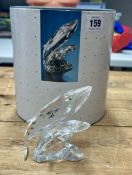 Swarovski Crystal Glass, Annual Edition 1992 - Care For Me - The Whales, boxed.